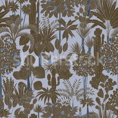 Wild Tropics, Light Blue pattern image