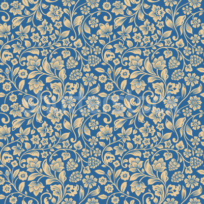 Floral Opulence, Blue pattern image