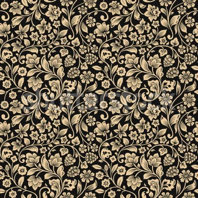 Floral Opulence, Black pattern image