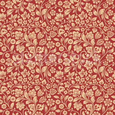 Floral Opulence, Red pattern image