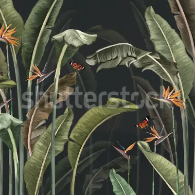 Tropical Butterflies, Night pattern image