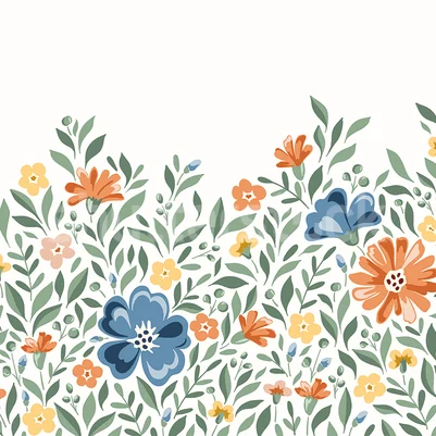 Whimsy Meadow, Summer pattern image