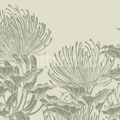 Protea Bloom, Soft Green pattern image