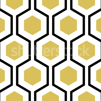 Bold Hexagon, Yellow pattern image