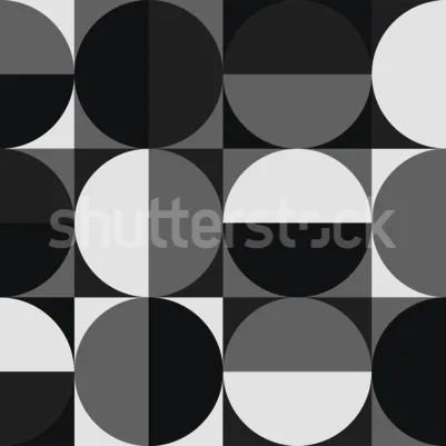 Circle Grid, Black & White pattern image