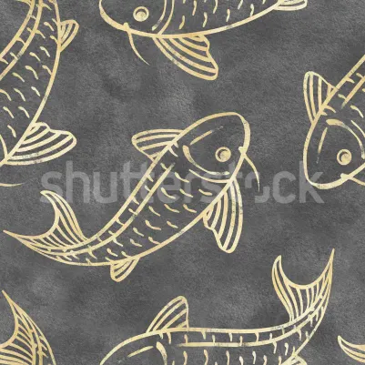 Koi Pond, Black pattern image