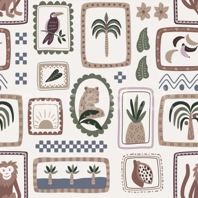 Jungle Frames, Vintage pattern image
