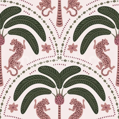 Jungle Rhythm, Pink pattern image