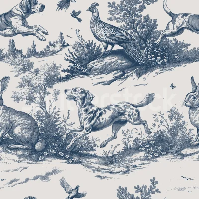 Countryside Tales, Oxford Blue pattern image