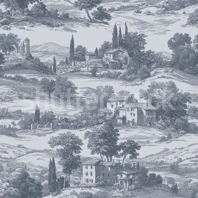Countryside Toile, Oxford Blue pattern image