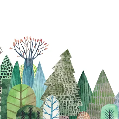 Tales of Woodland, Green pattern image