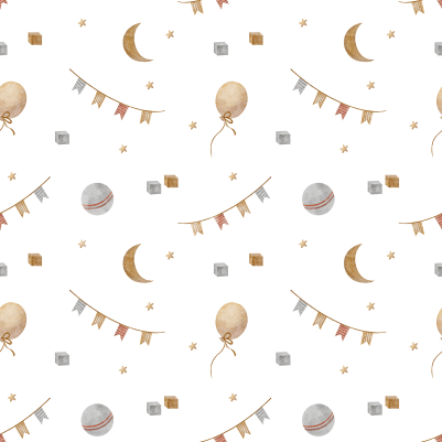 Cute Balloons, Pastel pattern image