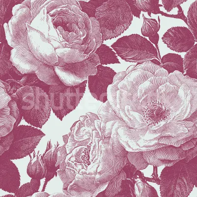 Bold Roses, Pink pattern image