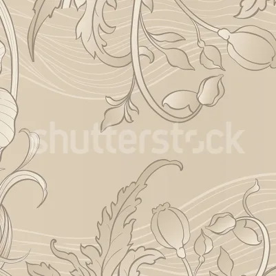 Grand Flora, Beige pattern image