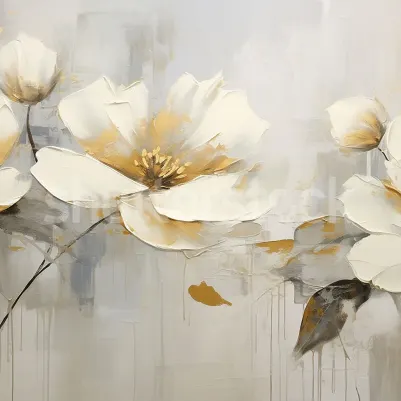 Floral Elegance, Gray pattern image