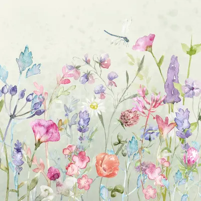 Dreamy Garden, Pink pattern image