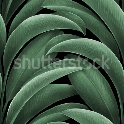 Grand Leaves, Green pattern image