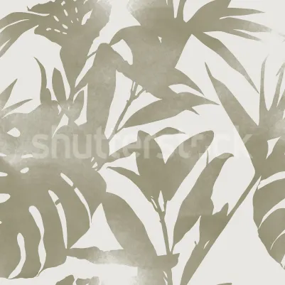 Shapes of Leaves, Beige pattern image