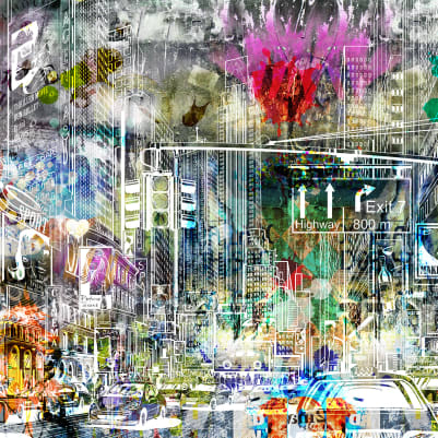 Cartoon City, Graffiti pattern image