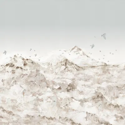 Paper Mountains, Sepia pattern image