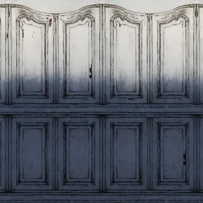 Parisian Panels, Dip Dye Blue pattern image