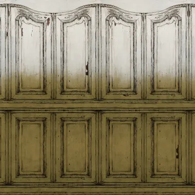 Parisian Panels, Dip Dye Yellow pattern image