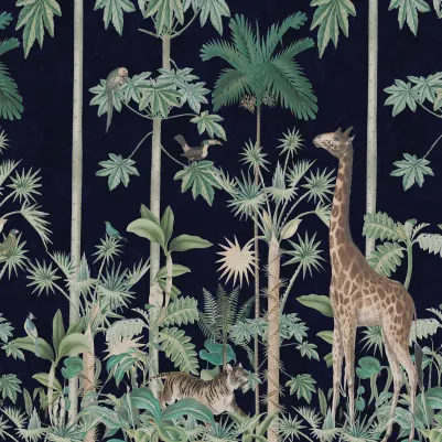 Giraffes Stroll, Nightfall pattern image