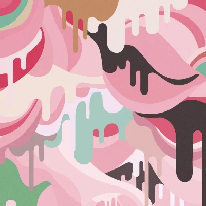 Dripping Rainbow, Marshmallow pattern image