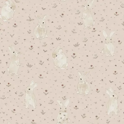 Bunny Field, Pink pattern image