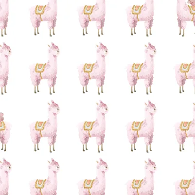 Alpaca Rebel, Pink pattern image
