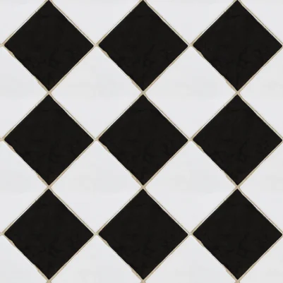 Checkered Tiles, Black & White pattern image