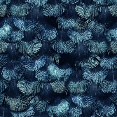 Petite Peacock Plumage, Teal pattern image
