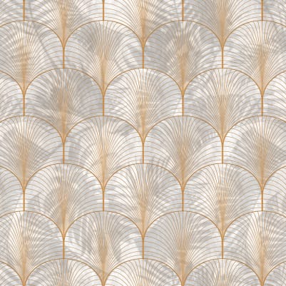 Art Deco Palms, Gold pattern image