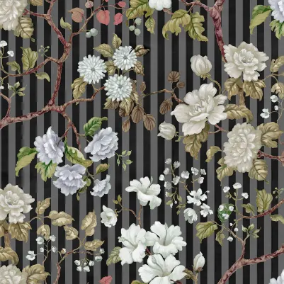 Rose Stripe, Midnight pattern image