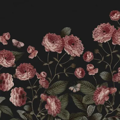 Sweet Buttercups, Midnight pattern image