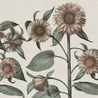 Sunflower, Peach pattern image