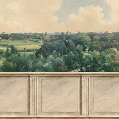 Panorama Views, Vintage Gold pattern image