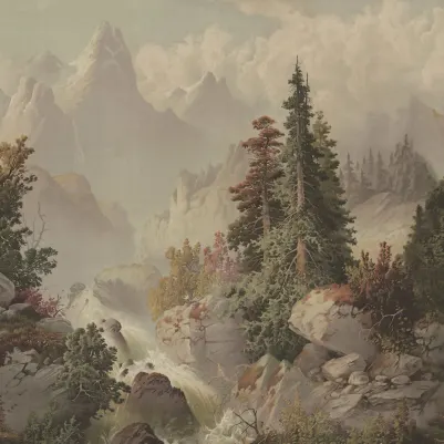 Mountain Horizon, Vintage pattern image