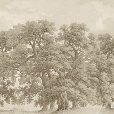 Vintage Oaks, Beige pattern image
