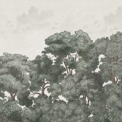 Bellewood Clouds, Blue Vintage  pattern image