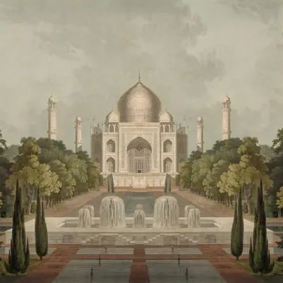 Palace Garden, Green pattern image