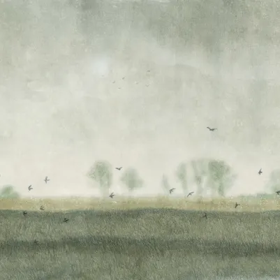 Scandinavian Landscape, Light Green pattern image