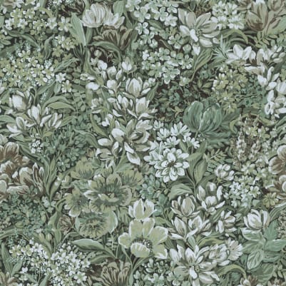 Floral Garden, Green pattern image