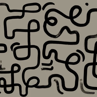 Artzy Path, Warm Gray pattern image