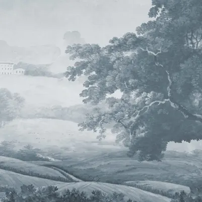 Vintage Tree, Blue pattern image