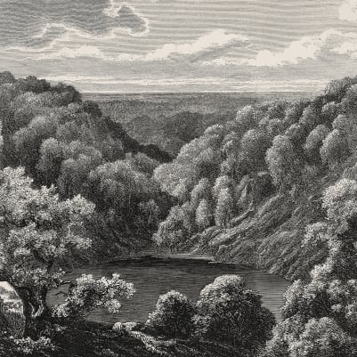 Mystery Lake, Vintage pattern image