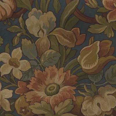 Vintage Flora, Blue pattern image