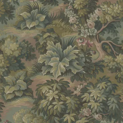 Blooming Park, Green pattern image