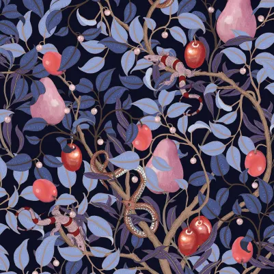 Fruit Garden, Lilac pattern image