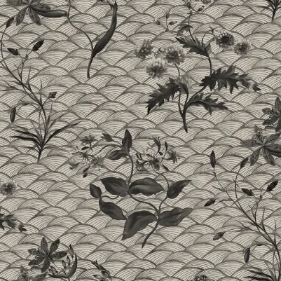 Floral Ripple Graphite pattern image